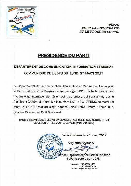 udps 28 mars 2017