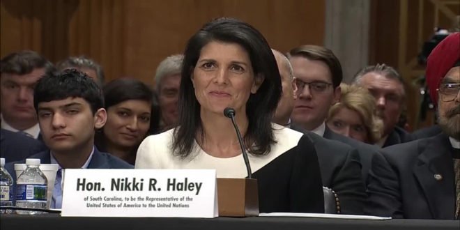 Nikki Haley, ambassadrice des Etats-Unis à l'ONU.