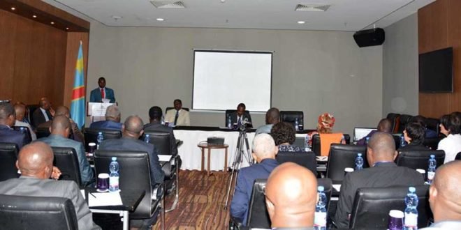 Oly Ilunga, Ministre de la Santé au Kempinski Hotel Fleuve/ouverture de l’atelier sur l’évaluation externe conjointe du Règlement Sanitaire International (RSI-2005) en RDC