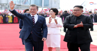 Arrivée à Pyongyang du Président sud-coréen et de sa suite