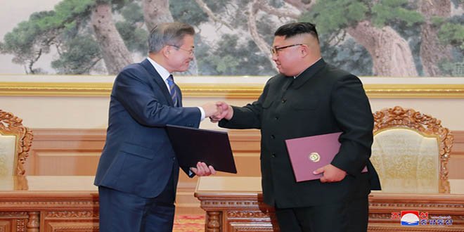 Signature de la «Déclaration Commune de Pyongyang du Septembre» -