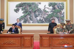 Signature de la «Déclaration Commune de Pyongyang du Septembre» -