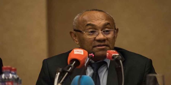 Le président de la CAF, le Malgache Ahmad. CRISTINA ALDEHUELA / AFP