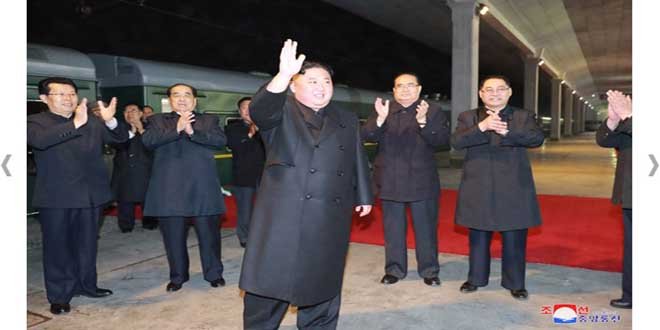 KIM JONG UN - Départ pour la Russie