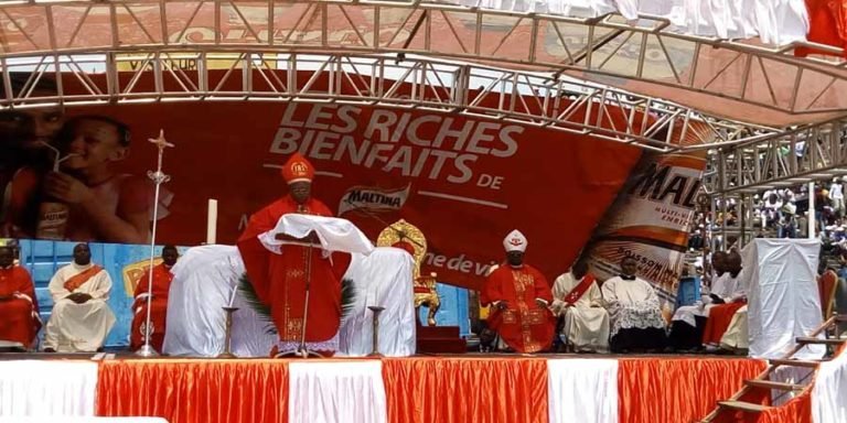 L'archevêque métropolitain de Kinshasa lors de son sermon