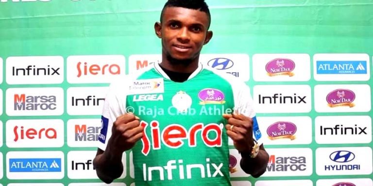 Fabrice Ngoma sous les couleurs de sa nouvelle formation, Raja Club Athletic de Casablanca