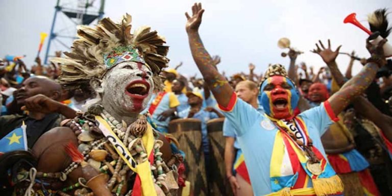 Le groupe d'animation des supporters des Léopards de la RDC