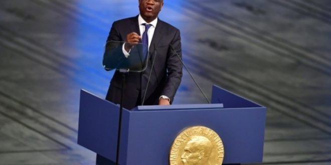 Premier biennal de paix de Luanda : Dr. Mukwege plaide pour la fin de culture de corruption et d’impunité