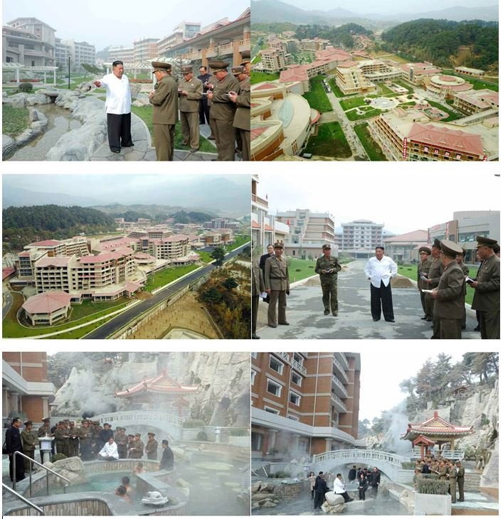 KIM JONG UN au chantier de construction d’une zone touristique thermale