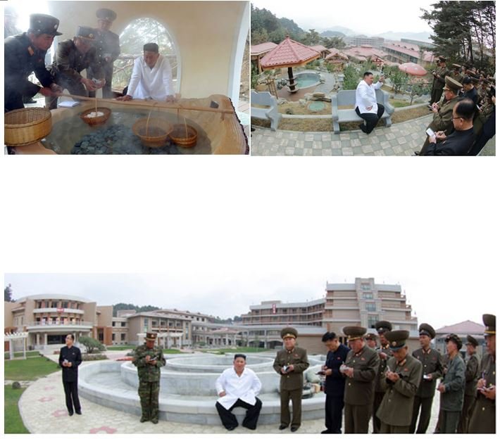 KIM JONG UN au chantier de construction d’une zone touristique thermale