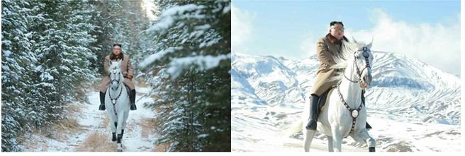 KIM JONG UN au sommet du Mont Paektu-san 1