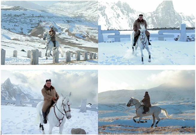 KIM JONG UN au sommet du Mont Paektu-san 2