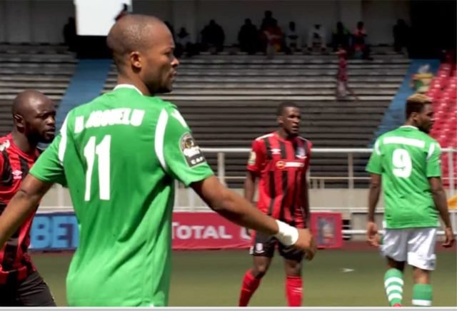 Héritier Ngouelou lors du match DCMP-ZANACO (1-1) au stade des Martyrs de la Pentecôte/Coupe de la Confédération
