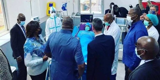 Président Tshisekedi visite les malades de covid-19