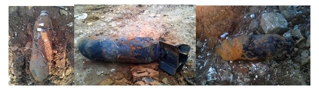 RPDC; La découverte des dizaines de bombes non éclatées