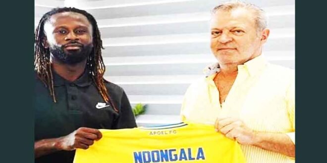 Dieumerci Ndongala à Apoël Nicosie ( Chypre) pour trois saisons