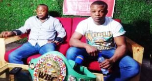 Le boxeur congolais Junior Ilunga aux côtés du Général Ferdinand Ilunga Luyoyo