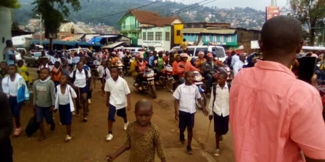 Les élèves de Bukavu dans la rue