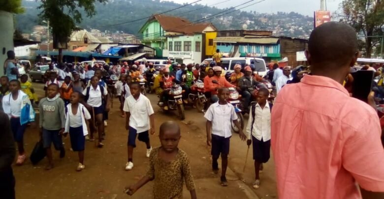 Les élèves de Bukavu dans la rue