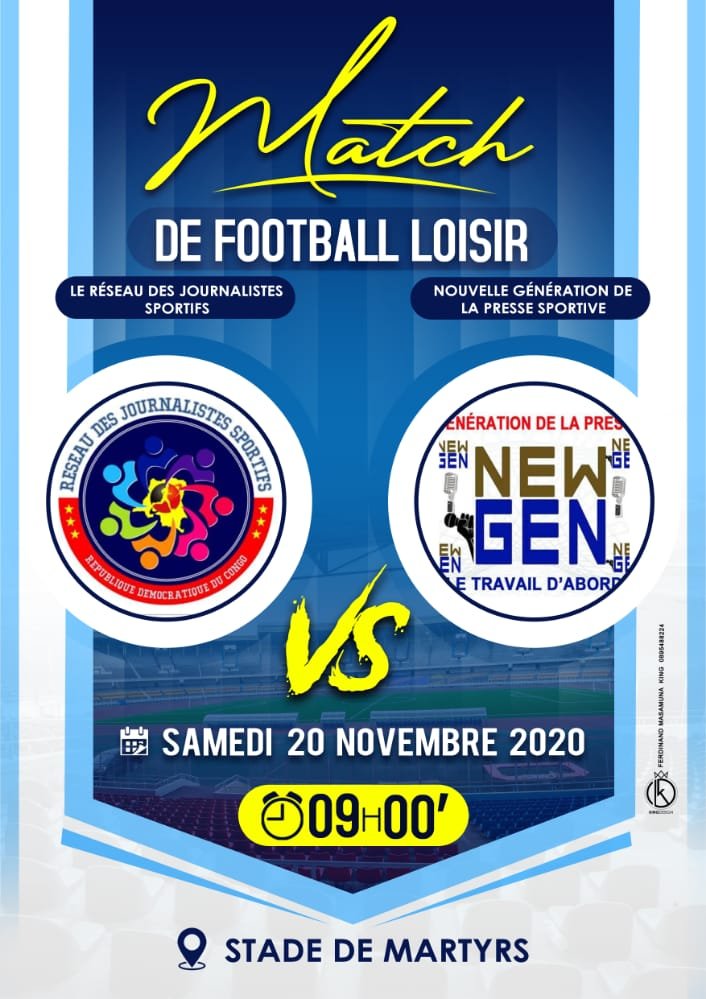 New Gen s'affronte avec Le Réseau, ce samedi 20 novembre au stade des Martyrs à 9h-