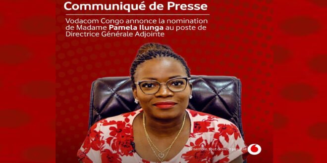 Madame Pamela Ilunga au poste de Directrice Générale Adjointe