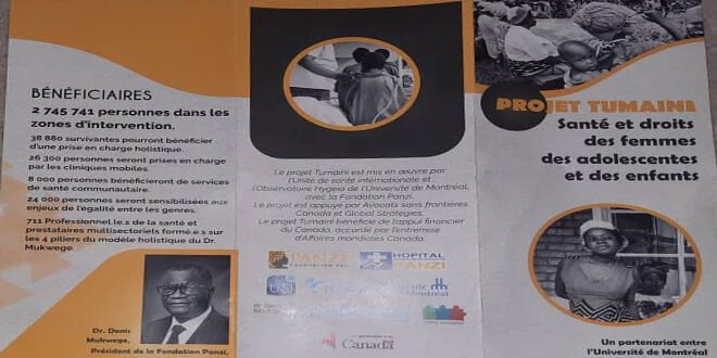 RDC : Enfin le docteur Denis Mukwege lance le projet TUMAINI