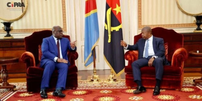 Luanda : Félix Tshisekedi et João Lourenço échangent sur la situation sécuritaire dans l’Est de la RDC